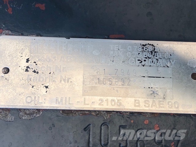 SMV SMV KALMAR AXLES kessler Vaihteisto