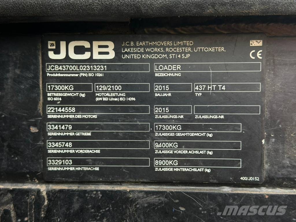JCB 437 HT / Tasauskauha / P-Kamera / Juuri huollettu! Hjullastere