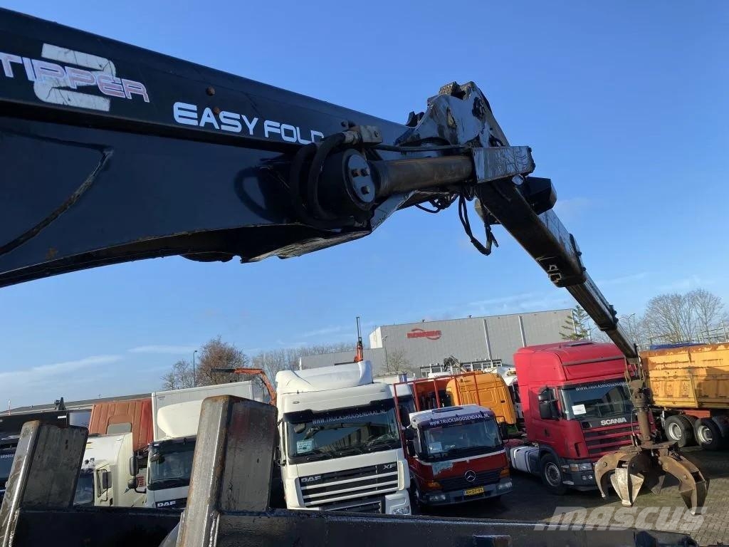 Volvo FM 370 + Euro 5 + Palfinger Z-Q170 Crane + 30ton N Treileri ar āķi