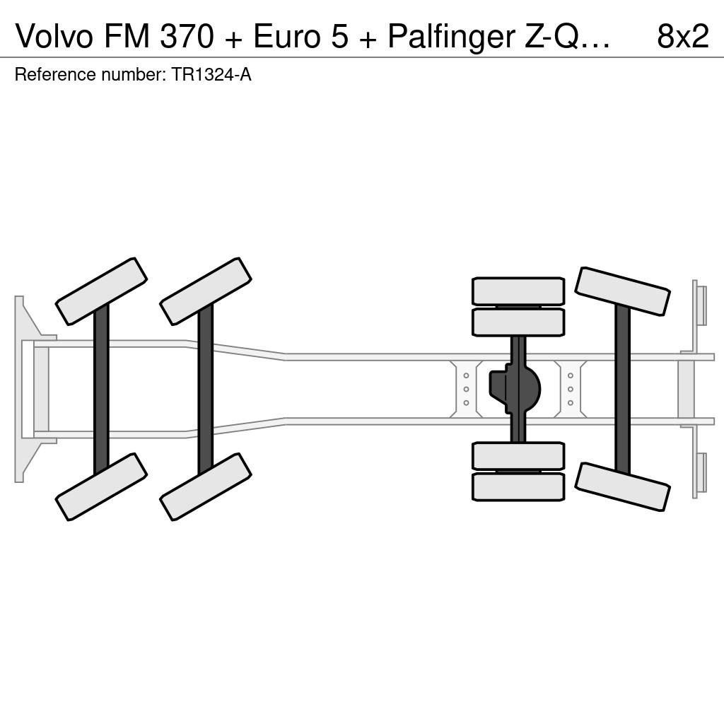 Volvo FM 370 + Euro 5 + Palfinger Z-Q170 Crane + 30ton N Treileri ar āķi