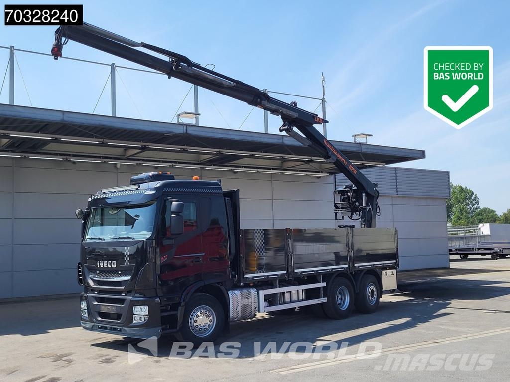 Iveco X-Way 570 X-Way 6X2 Fassi F215 Crane Lift+Steering شاحنات مسطحة/مفصلية الجوانب