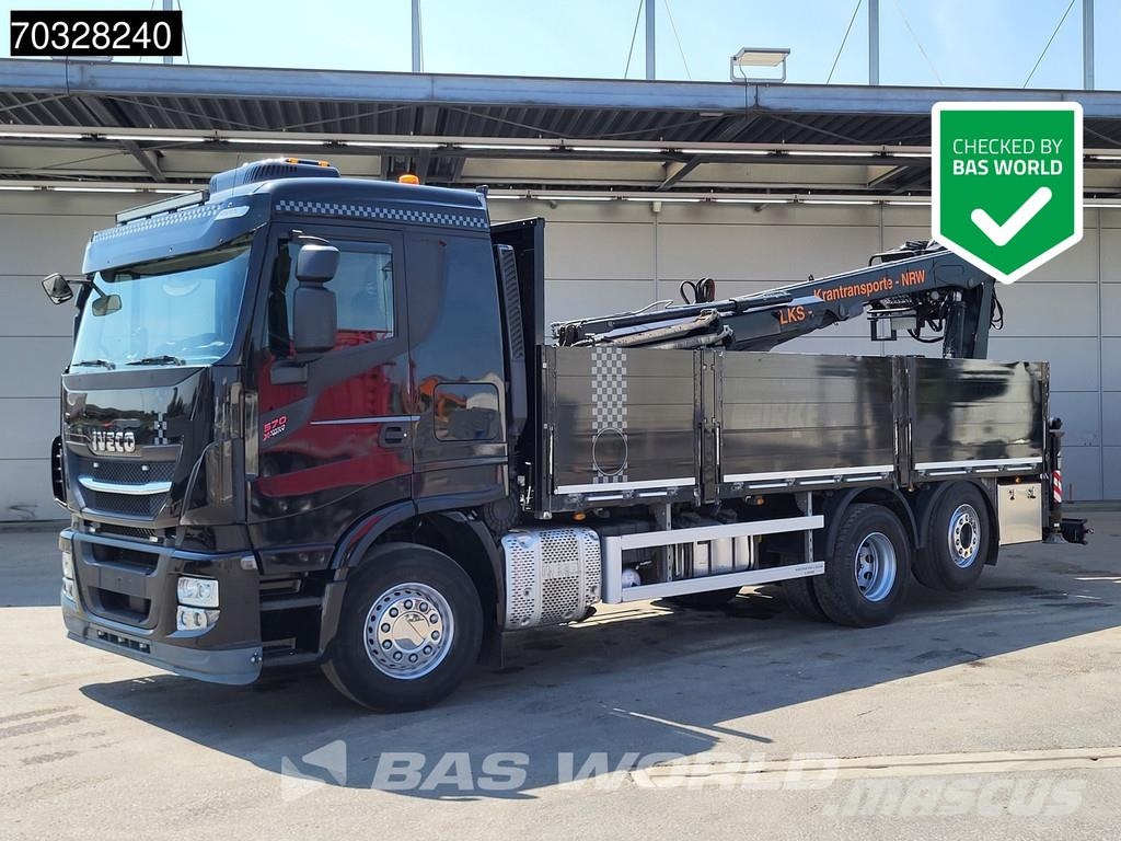 Iveco X-Way 570 X-Way 6X2 Fassi F215 Crane Lift+Steering شاحنات مسطحة/مفصلية الجوانب