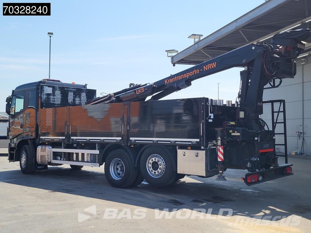Iveco X-Way 570 X-Way 6X2 Fassi F215 Crane Lift+Steering شاحنات مسطحة/مفصلية الجوانب