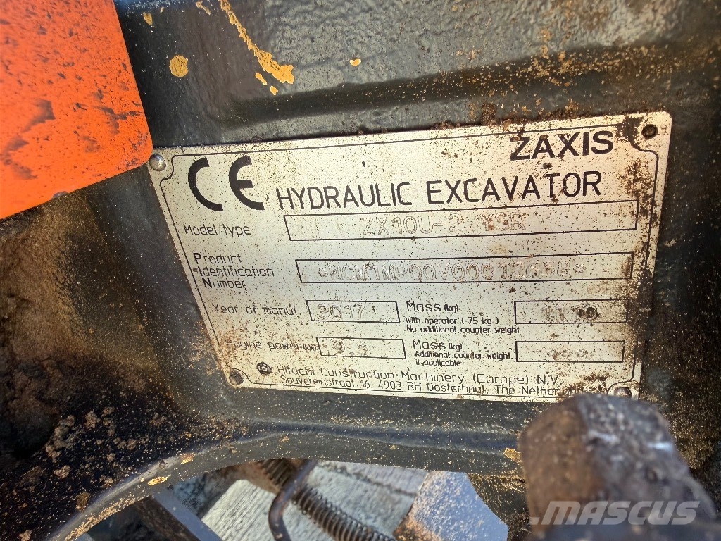 Hitachi ZX 10 U-2 Mini pelle < 7t