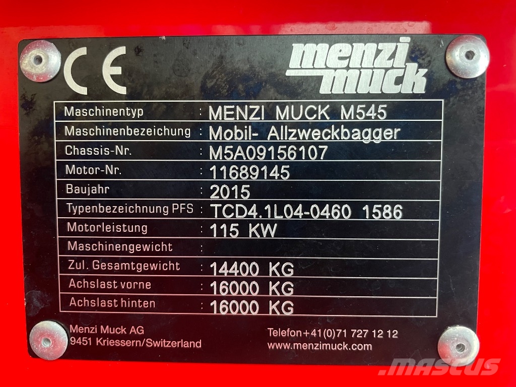 Menzi Muck M545 SOLD Bouw - Overige