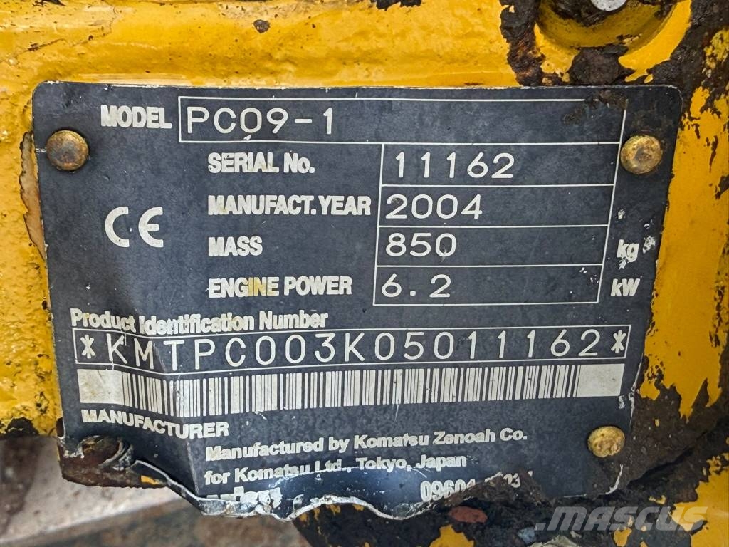 Komatsu PC 09-1 // BJ. 2004 - 3023H Minigraafmachines < 7t