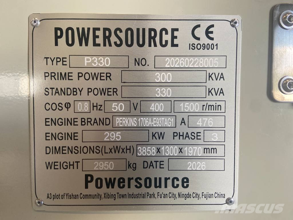 Perkins 1706A-E93TAG1 - 330 kVA Generator - DPX-19811 Γεννήτριες ντίζελ