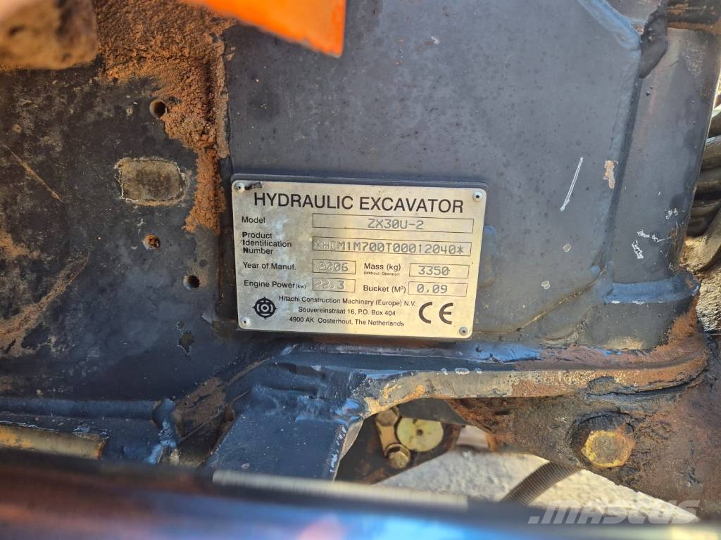 Hitachi ZX 30 U-2 Mini excavators < 7t (Mini diggers)