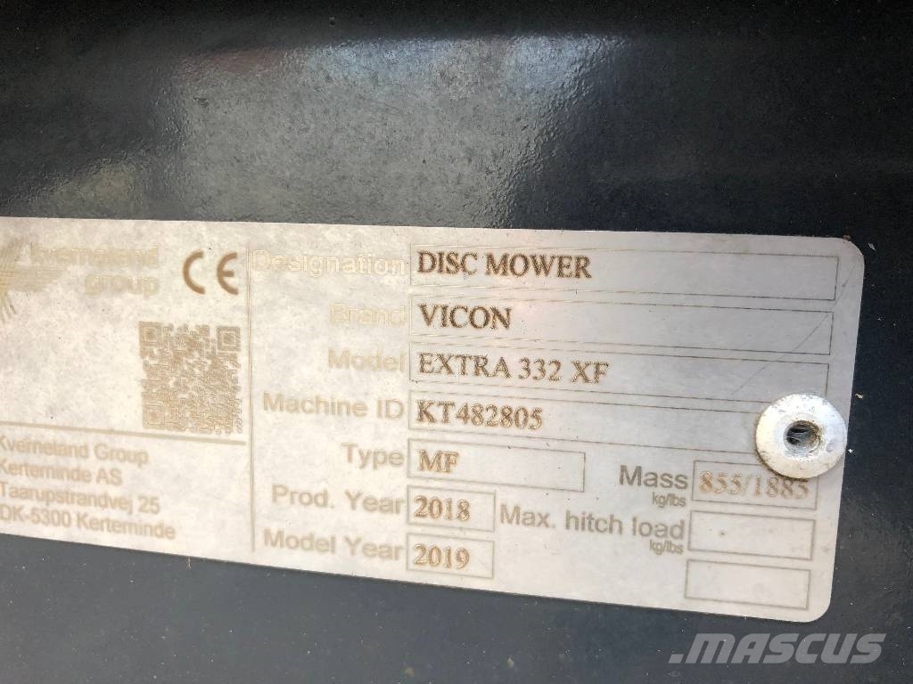 Vicon Extra 332 XF Dismantled: only parts Falciacondizionatrici