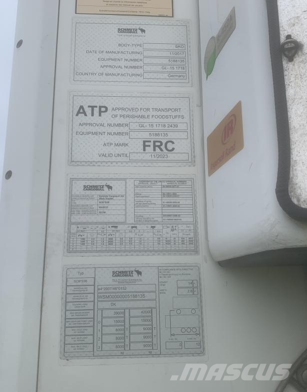 Schmitz Cargobull Trailer Reefer Flower Width & Dual Temp & Double S نصف مقطورات بدرجة حرارة قابلة للضبط