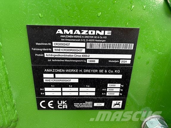 Amazone Cirrus 4003-2CC Drillmaschinen