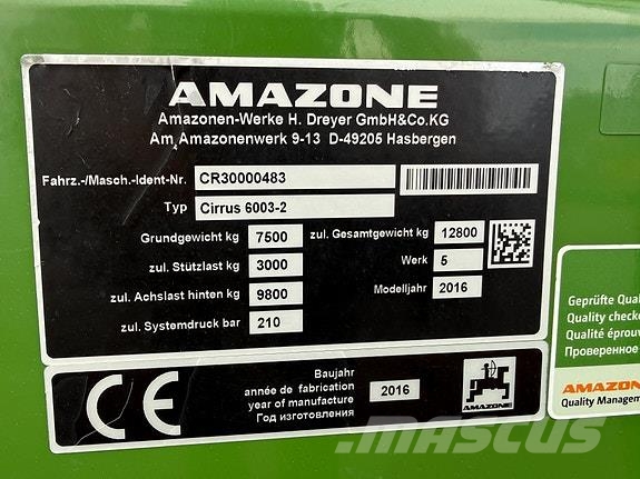 Amazone cirrus 6003-2C Trágyaszóró