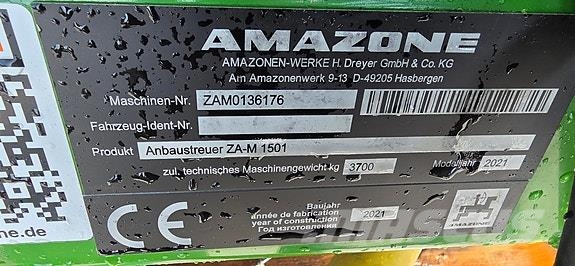 Amazone ZA-M 1501 Rozmetadlá priemyselných hnojív