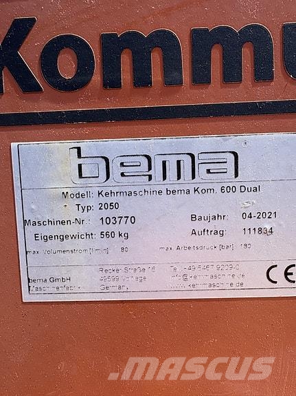 Bema 600 Dual Feiekost ماكينات الطرق والجليد الأخرى