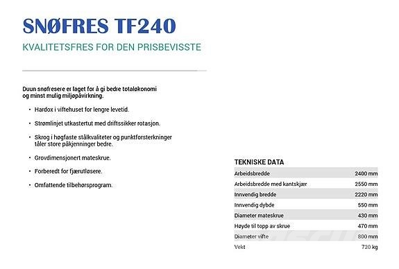 Duun TF 240 Sneslynger