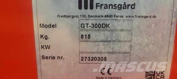 Fransgård GT 300 DK Otros equipos para carreteras y quitanieves