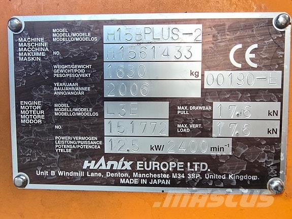 Hanix H15B Pluss 2 Kun 1437 timer Other