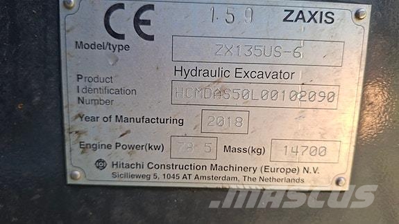 Hitachi ZX135US-6 معدات البناء - غير ذلك