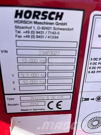 Horsch Pronto 6DC PPF Mēslojuma izkliedētājs