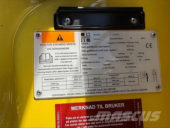 Hyster J2,5UT ECONOMY 68903 Sonstige Baumaschinen