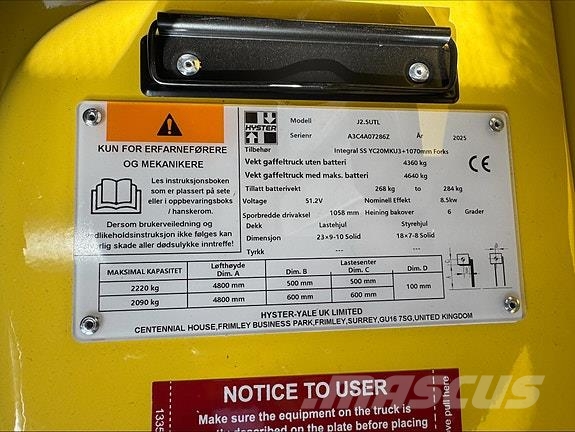 Hyster J2,5UT ECONOMY 68904 Sonstige Baumaschinen