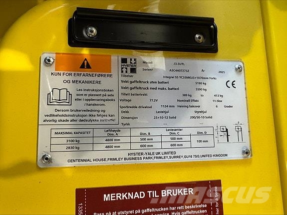 Hyster J3.5UT ECONOMY 68906 Sonstige Baumaschinen