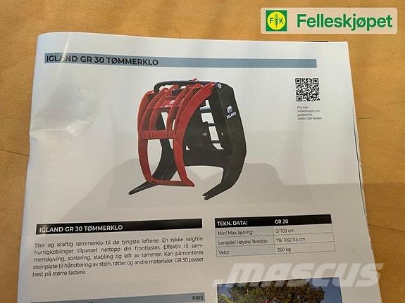 Igland GR30 tømmerklo ماكينات زراعية - غير ذلك