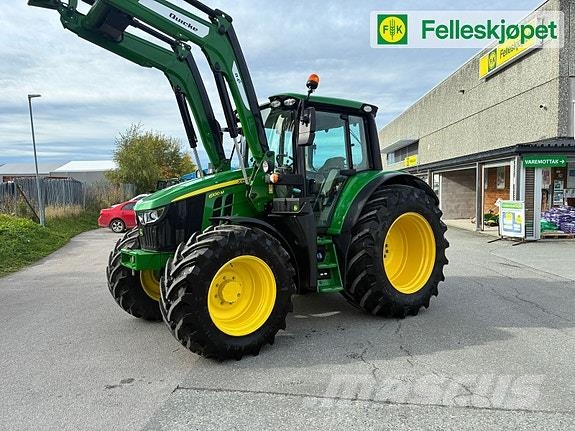 John Deere 6100M med Ålø laster. kun 1770 timer Трактори