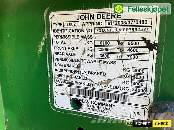 John Deere 6115R 40 km الجرارات