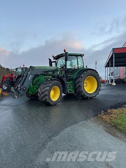 John Deere 6155R Fronthyd/Laster/GPS/900 og 710 hjul Opony, koła i felgi