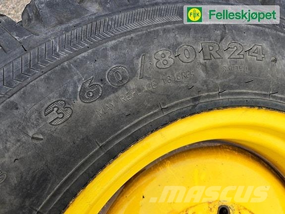 John Deere Hjul par: Nokian TRI 2 360/80R24 gul Tyres, wheels and rims