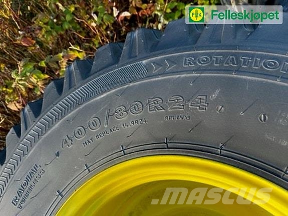 John Deere Hjul par: Nokian TRI 2 400/80 24 gul タイヤ、ホイル、リム