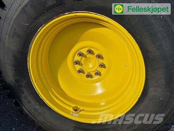John Deere Hjul par: Nokian TRI 2 M+S 540/80R38 Fakspro Gule Tyres, wheels and rims