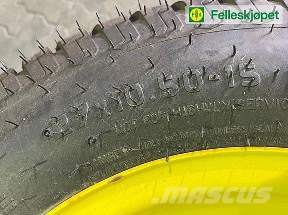 John Deere Hjul par: Titan 27/10,5X15 gul Riepas, riteņi un diski