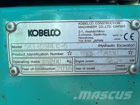 Kobelco SK140SRLC-5 Būvniecība- Citi