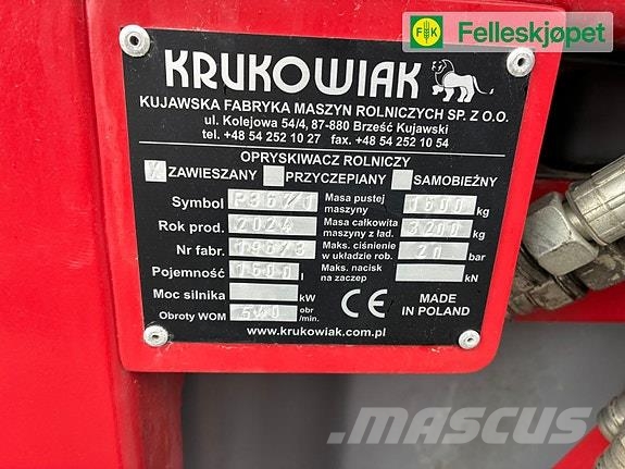Krukowiak Hero sprøyte, 21 meter bom, 1700 liter رشاشات ذاتية الحركة
