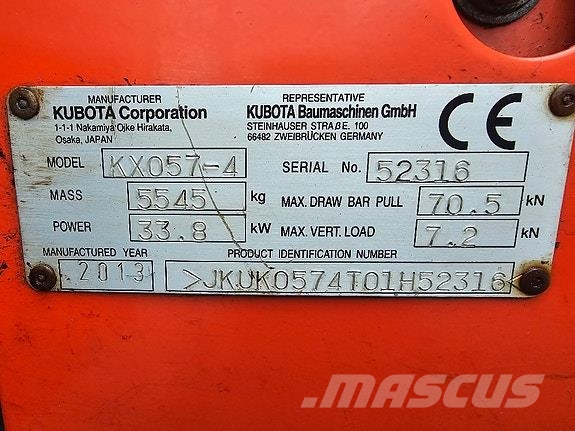 Kubota KX57-4 Építőipar - Egyebek