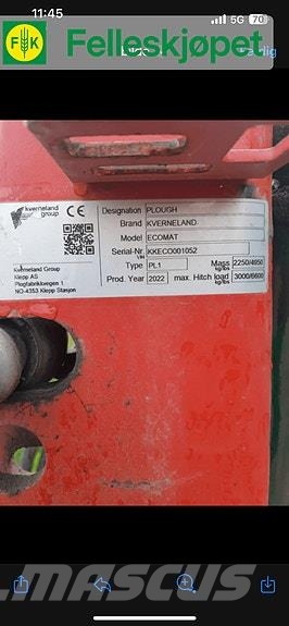 Kverneland Ecomat 8 skjærs Overige grondbewerkingsmachines en accessoires