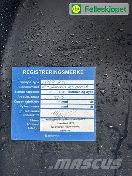 Kverneland Ixter B1300 Pulvérisateurs automoteurs