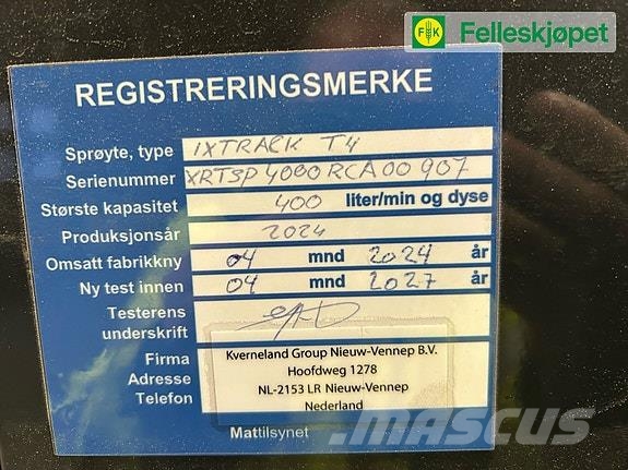 Kverneland Ixtrack T4 4000L Selbstfahrende Sprühgeräte