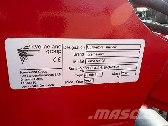Kverneland Turbo 5000F Outras máquinas de lavoura e acessórios