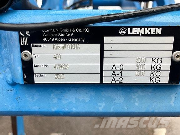 Lemken Kristall 9/400 KUA Autres outils de préparation du sol