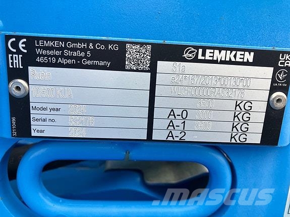 Lemken Rubin 10/500 KUA Tanierové brány
