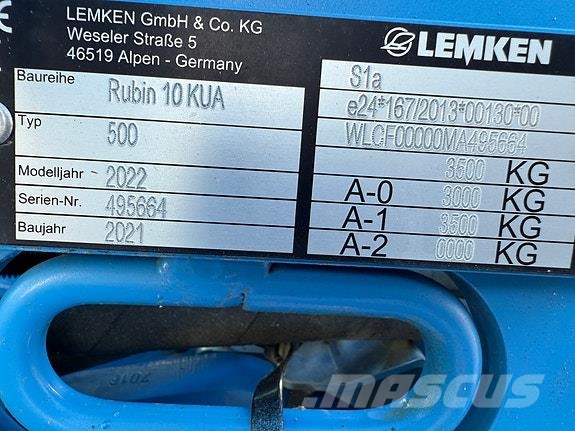Lemken Rubin 10 KUA Muut maanmuokkauskoneet ja lisävarusteet