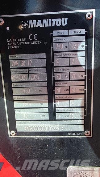 Manitou Man'go 12 485 timer Ostalo za građevinarstvo