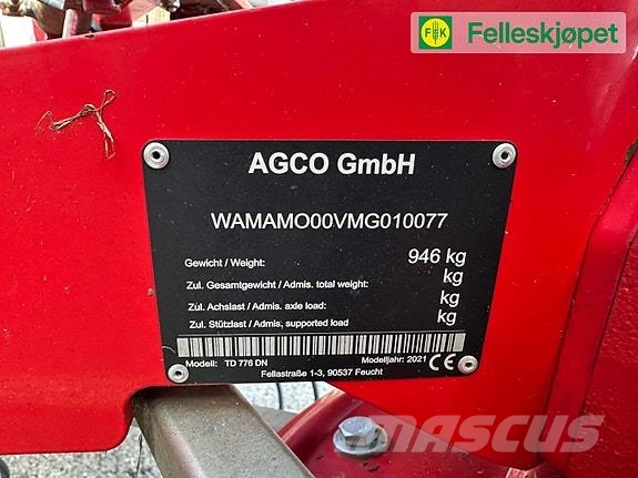 Massey Ferguson TD 776 DN Sprederive Altri macchinari per bestiame