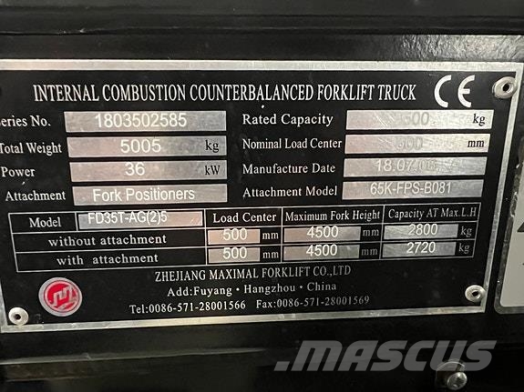 Maximal FD35T-AG #Hydraulisk gaffelbord 건설 장비 - 기타