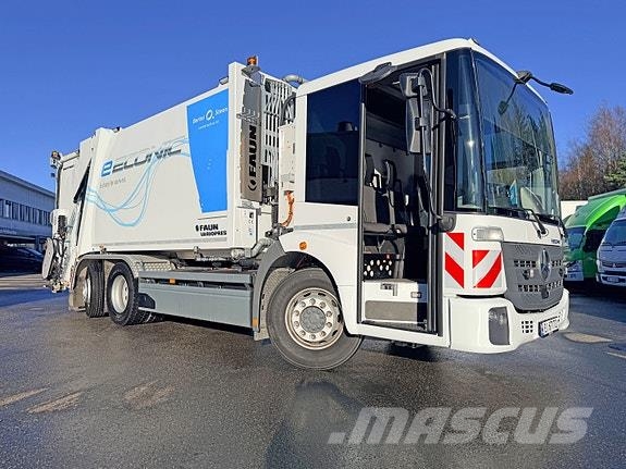 Mercedes-Benz e- Econic 300L Elektrisk renovasjonsbil Faun Vari Citi