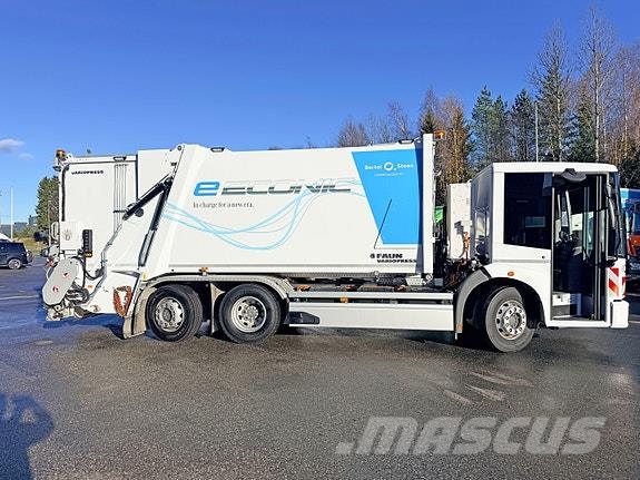 Mercedes-Benz e- Econic 300L Elektrisk renovasjonsbil Faun Vari Citi