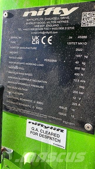 Niftylift 120T معدات البناء - غير ذلك